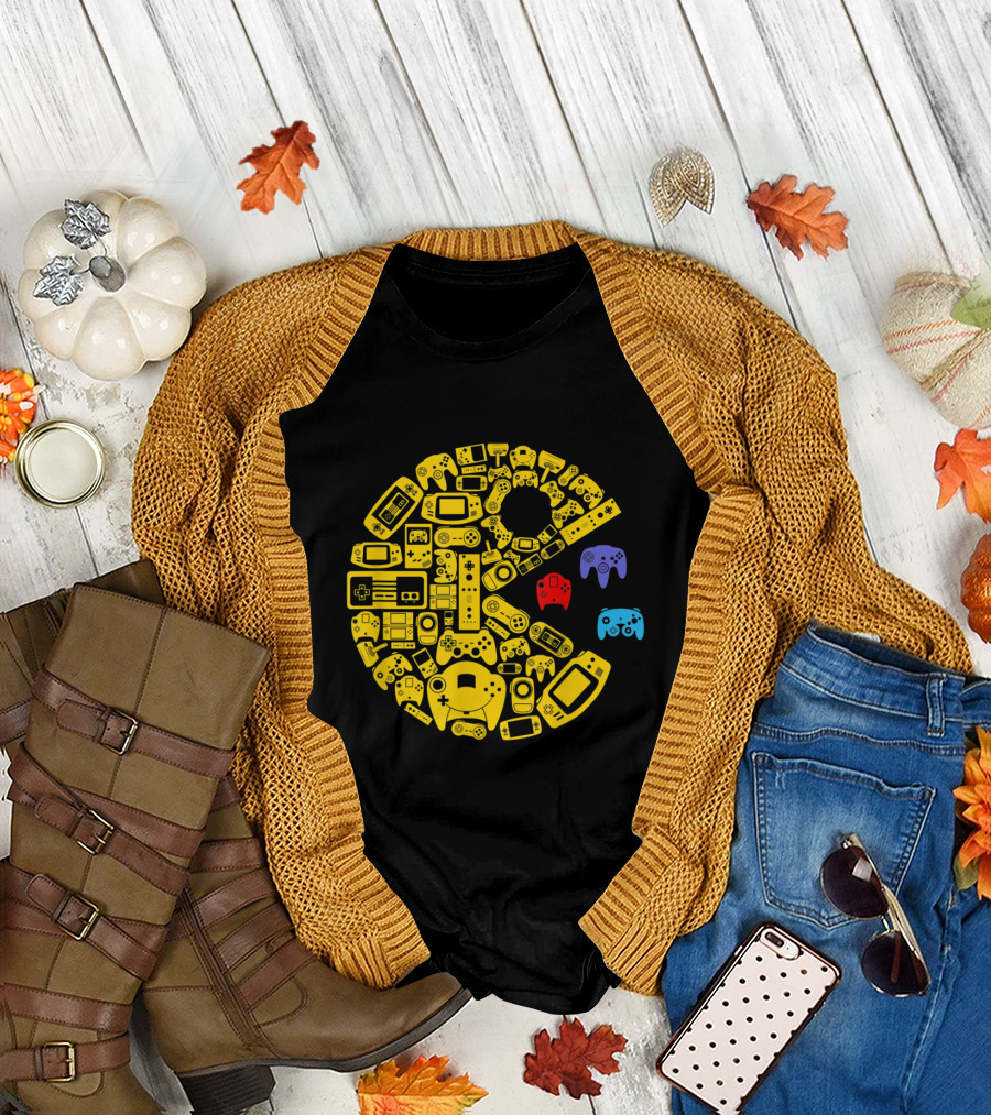 Classic Vintage Controller Collection Video Gamers Retro T-Shirt