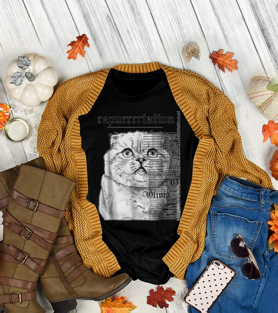 Reputation Tour Taylor Swift White Cat Olivia Meow T-Shirt