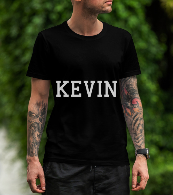 Kevin First Given Name Pride Bold White Letters T-Shirt