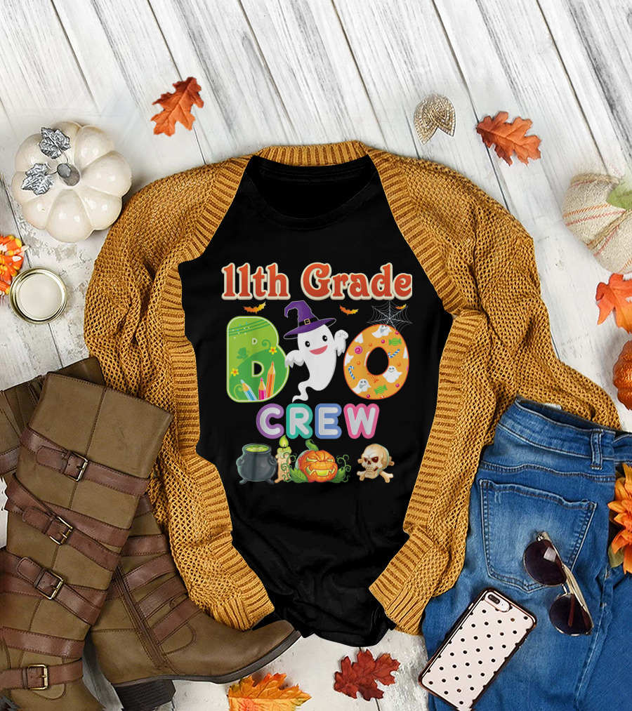 11th Grade Boo Crew Ghost Squad Team Teacher T-Shirt