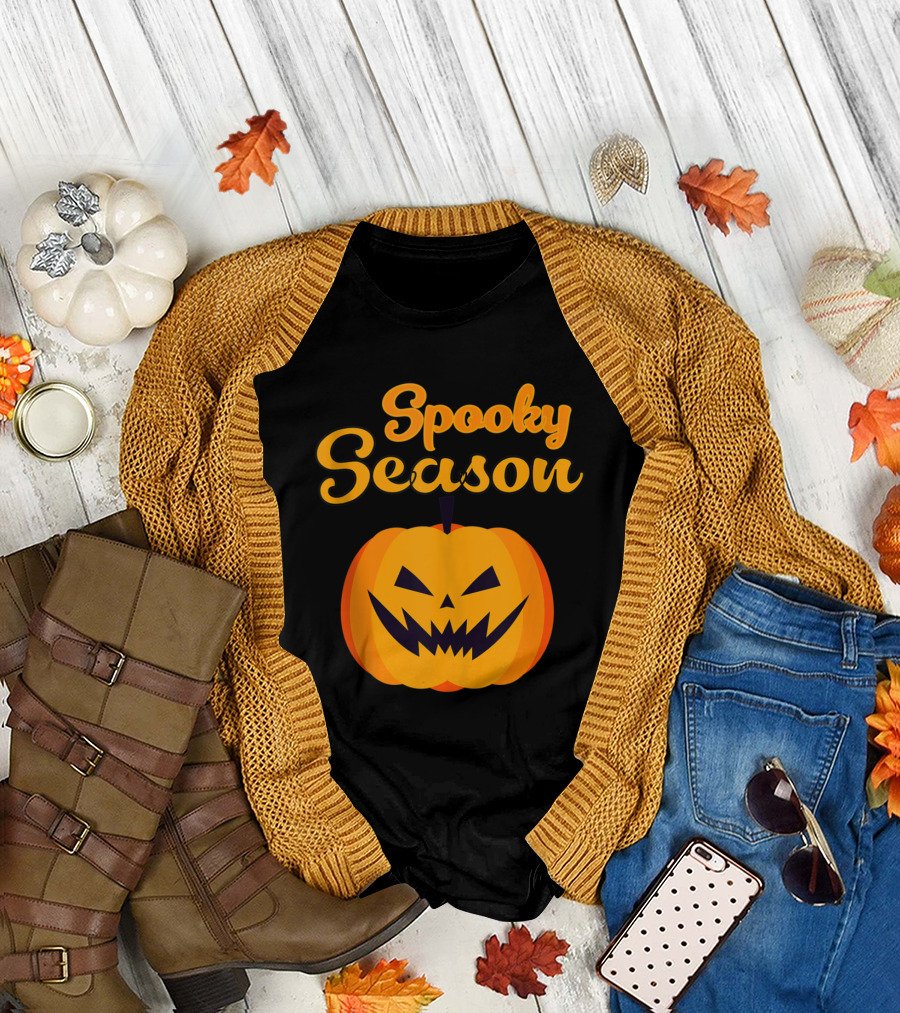Spooky Season Halloween Pumpkin Jack-o'-Lantern T-Shirt