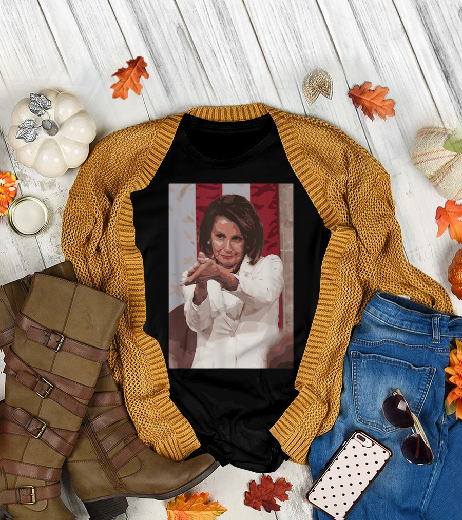 Funny Nancy Pelosi Clap Back Featuring Iconic Gesture and Anti Trump Meme T-Shirt