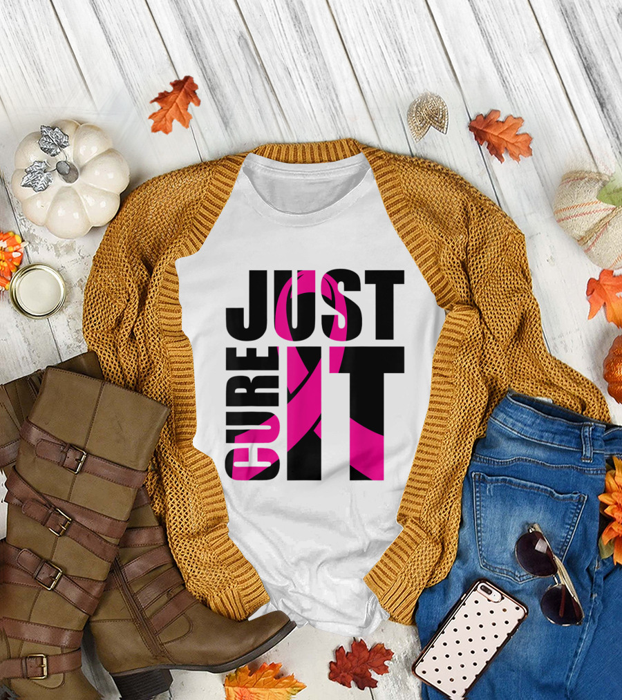 Just Cure It Pink Breast Cancer Awareness T-Shirt