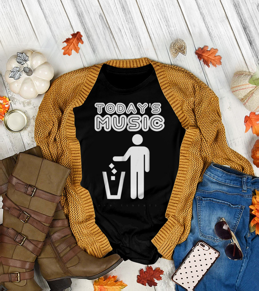 Today's Music Bad Clothes Trash Can T-Shirt
