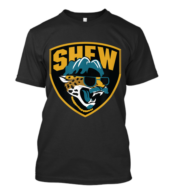 SHEW Jaguar Mustache Minshew Shield T-Shirt