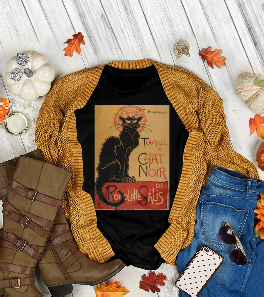 Tournee du Chat Noir de Rodolphe Salis Prochainement Black Cat T-Shirt