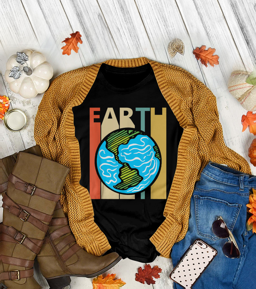 Vintage Planet Earth Retro Earth Science T-Shirt