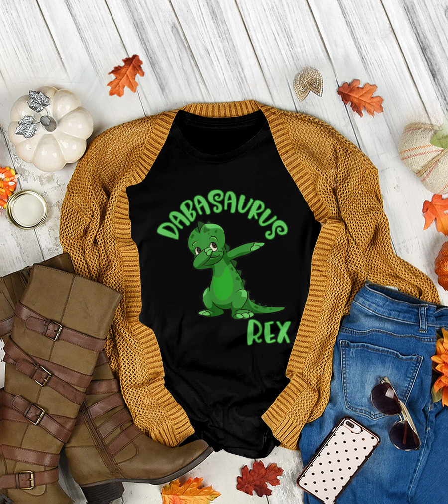 Dabasaurus Rex Funny Dabbing Dinosaur Dancing T-Shirt