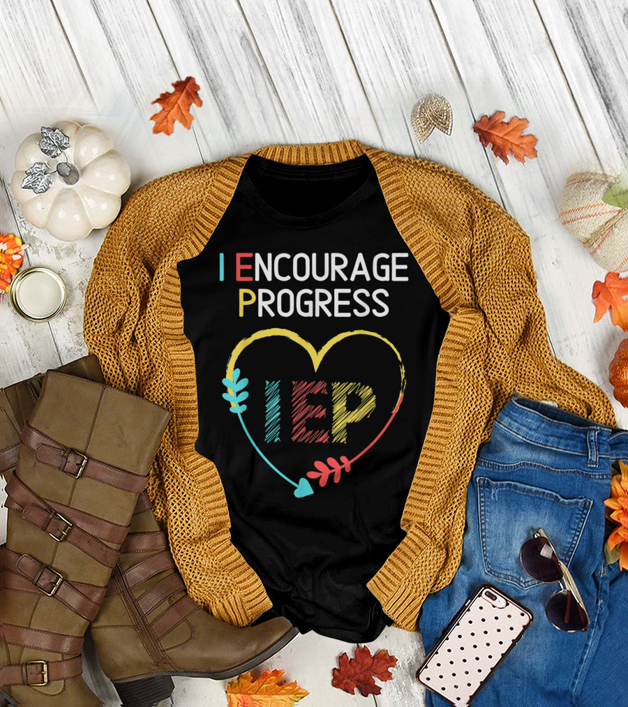 IEP Encourage Progress Heart T-Shirt