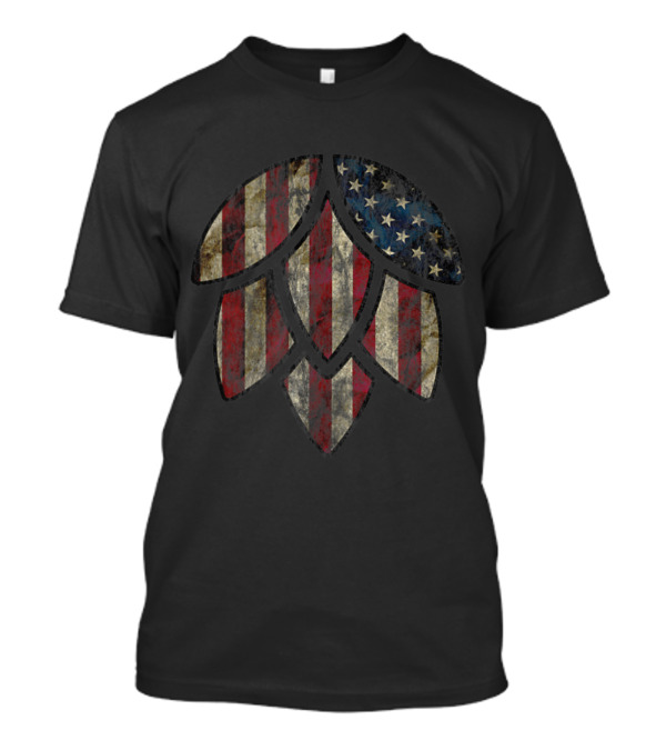 American Flag Hops For Home Brewers And Craft Beer Fans T-Shirt