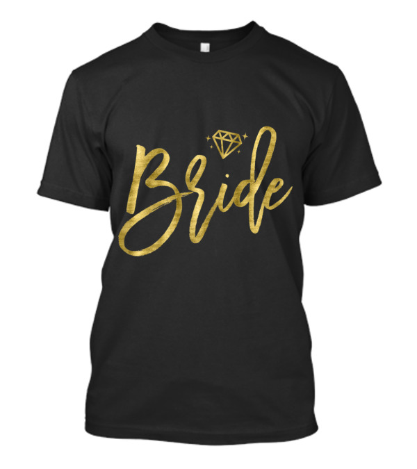 Bride Diamond Bachelorette Party Dark Yellow T-Shirt