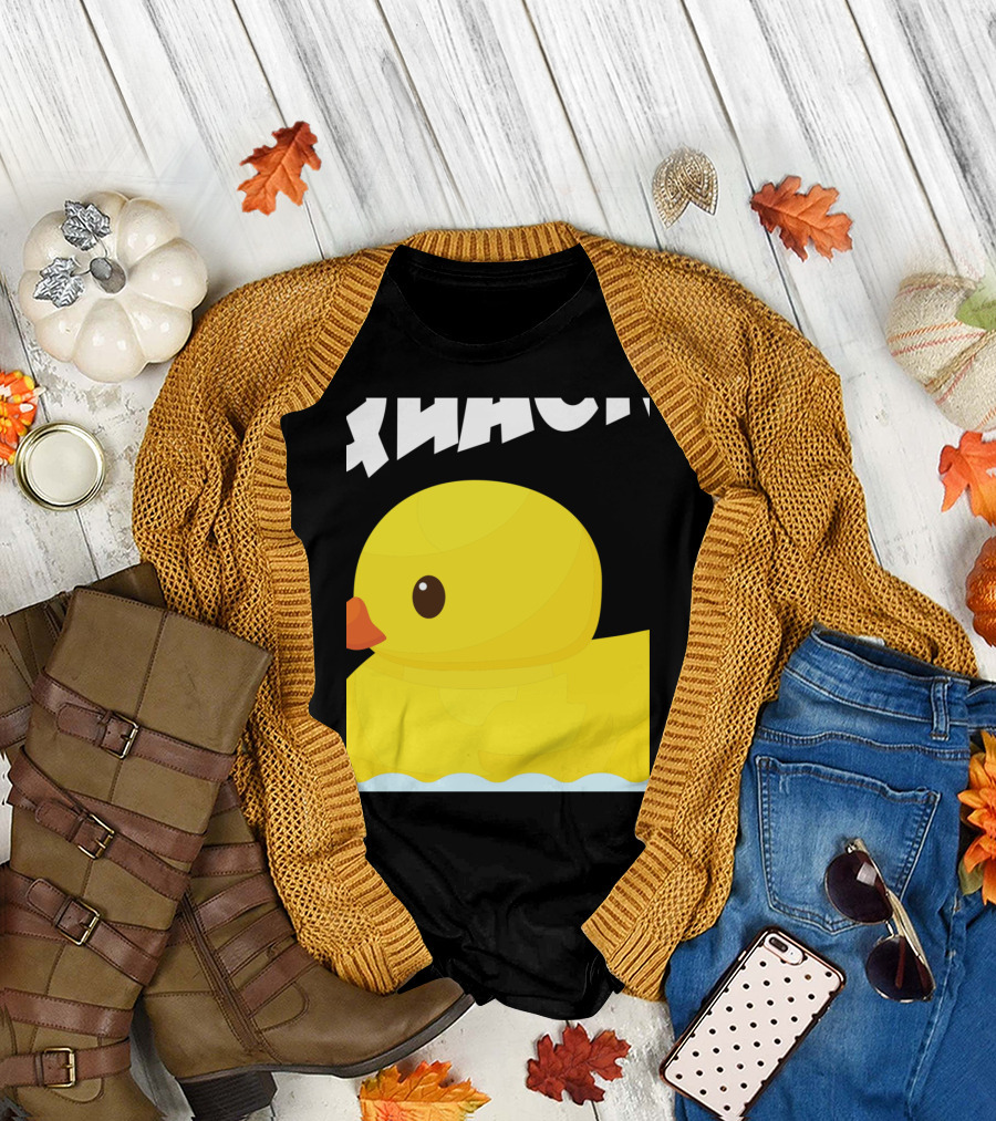 RELEASE THE QUACKIN Funny Yellow Rubber Duck Splash T-Shirt