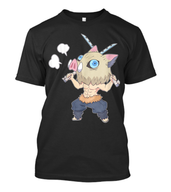 Demon Slayer Kimetsu No Yaiba Inosuke Hashibira Chibi Anime T-Shirt