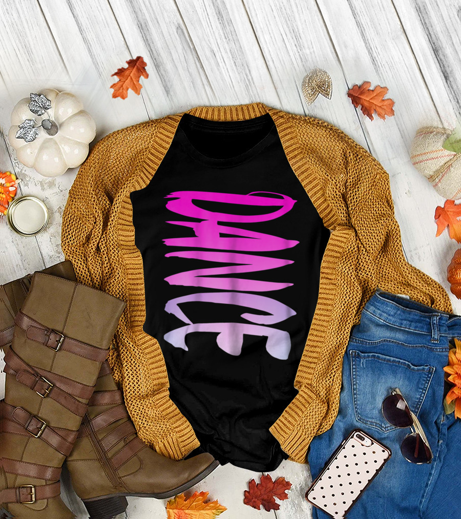 Dance Fun and Colorful Pink Teen Girls T-Shirt