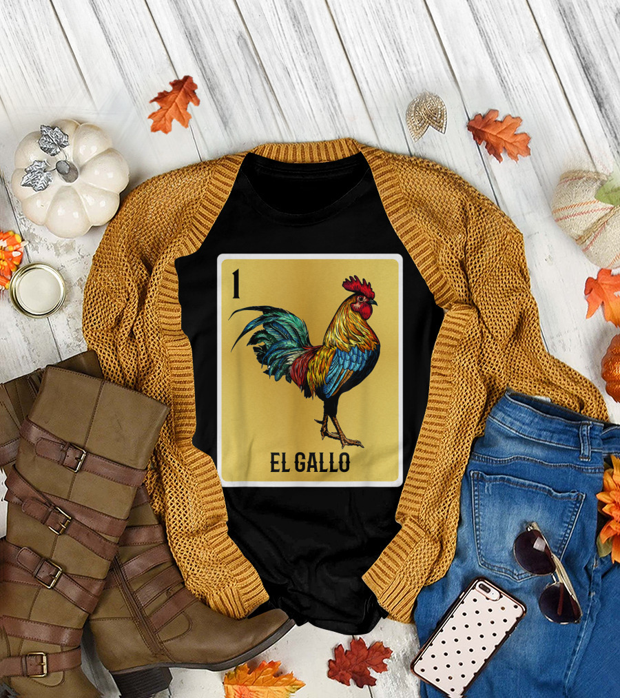 El Gallo Loteria Card Number 1 Rooster T-Shirt