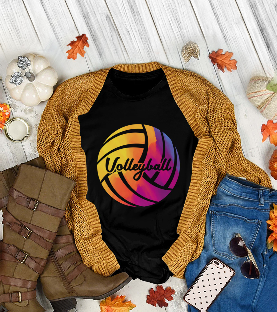 Volleyball Mixed Color Cute Girls Teenagers T-Shirt