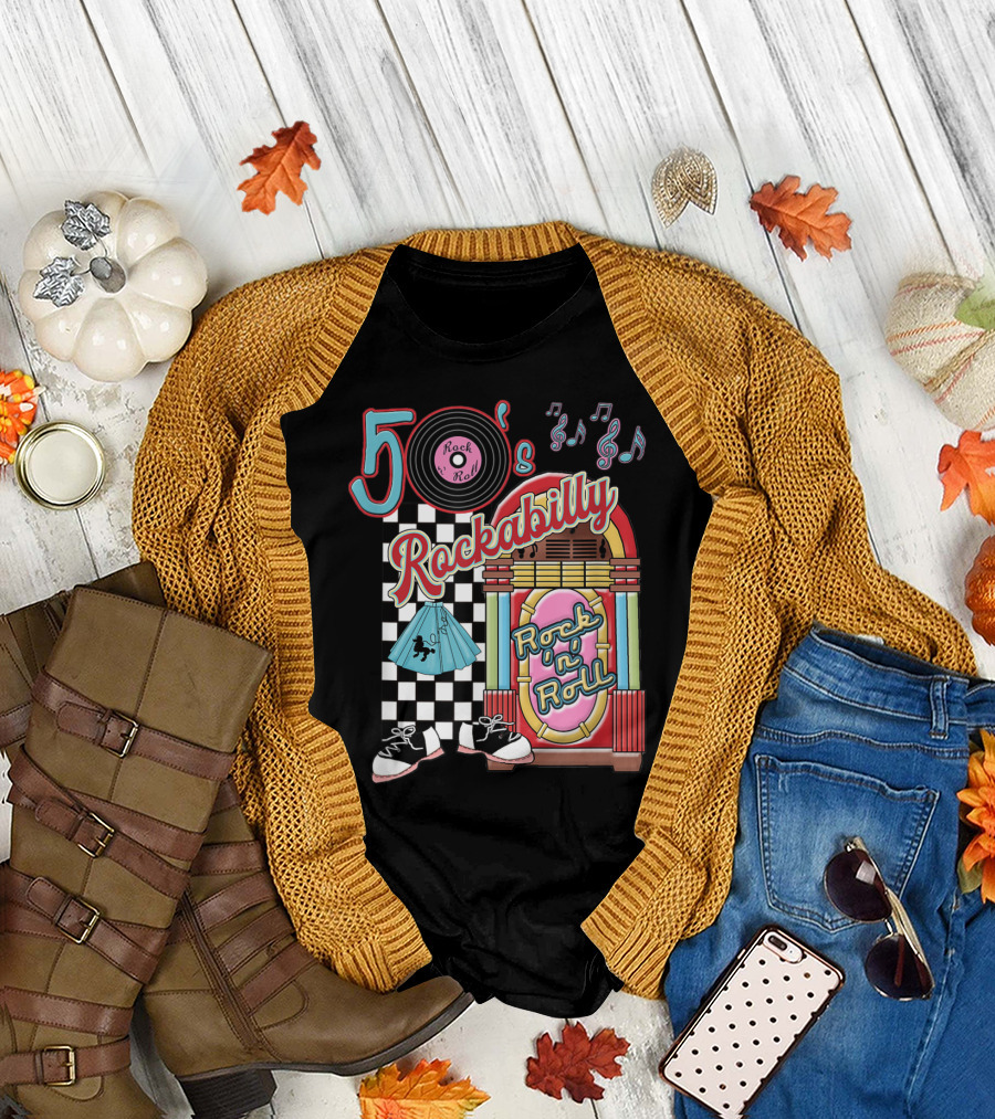 50's Rock n Roll Rockabilly Jukebox Classic T-Shirt