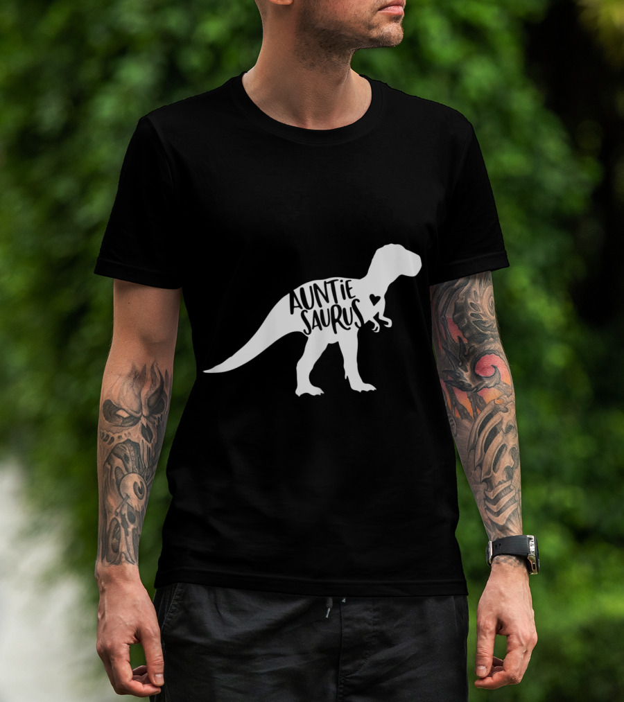 Auntie Saurus Dinosaur Aunt Family Auntiesaurus T-Shirt