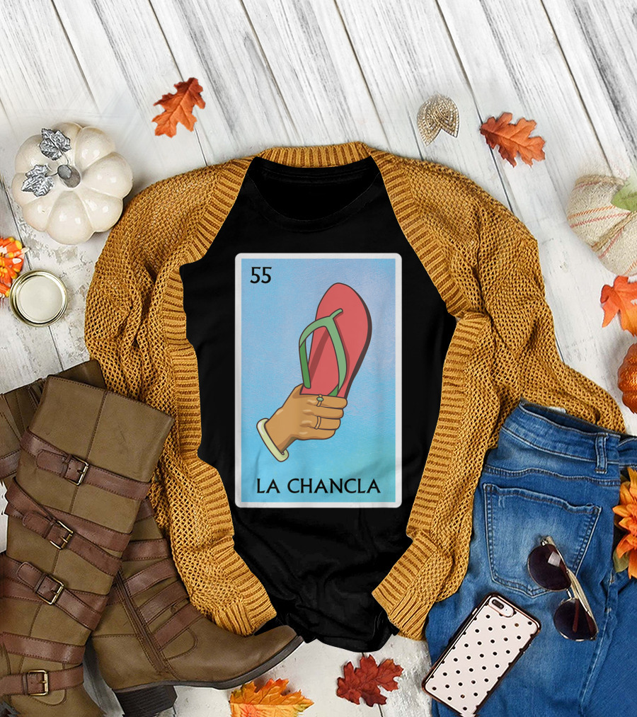 La Chancla Lotería Card 55 Survivor Humor T-Shirt