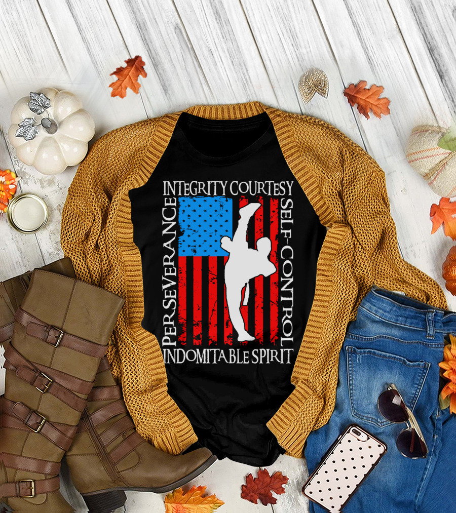 Integrity Courtesy Perseverance Self-Control Indomitable Spirit Taekwondo Lover Tae Kwon Do T-Shirt