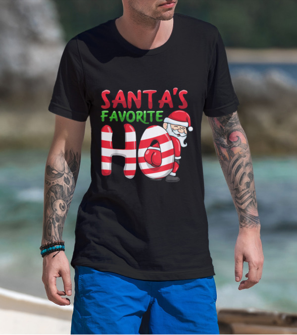 Santas Favorite Ho Funny Girls Santa Favourite Ho T-Shirt