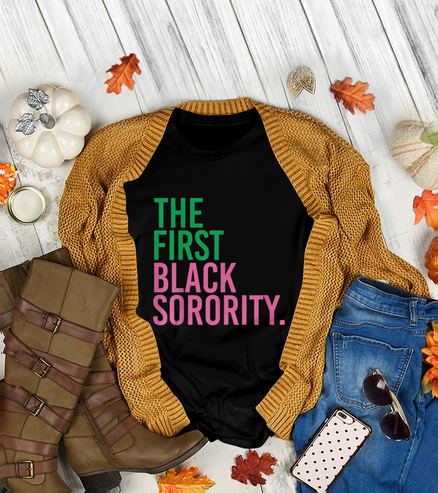 The First Black Sorority AKA Paraphernalia Green T-Shirt