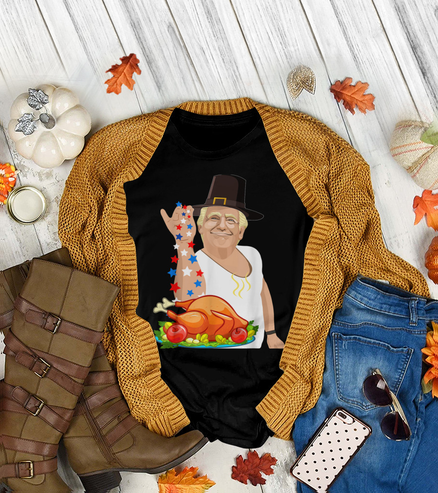 MAKE THANKSGIVING GREAT AGAIN Trump Turkey Pilgrim Star Sprinkle T-Shirt