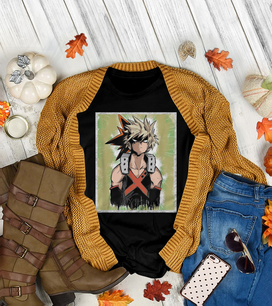 Bakugou Katsuki Explosive Hero My Hero Academia Anime Character T-Shirt