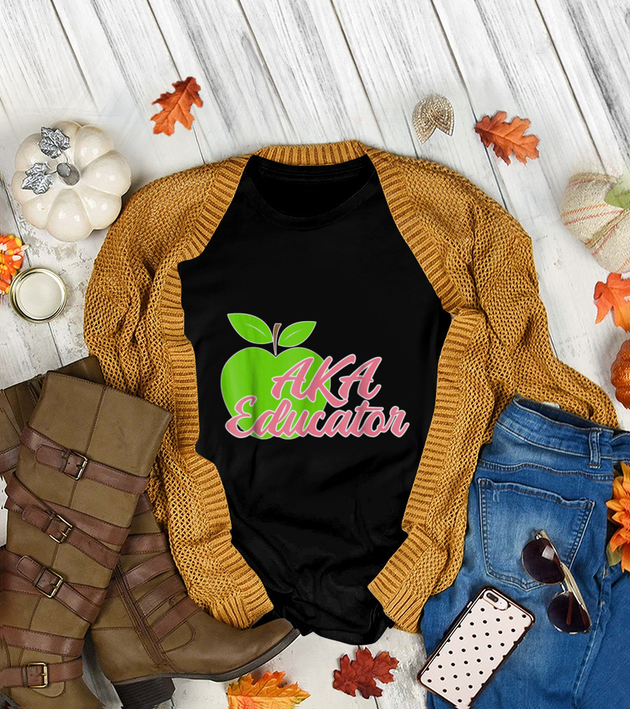 AKA Educator Women Sorority Teachers Professors Apple T-Shirt