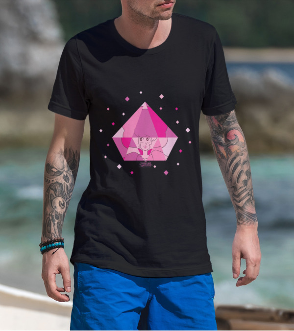Steven Universe Pink Diamond Character In Geometric Crystal T-Shirt