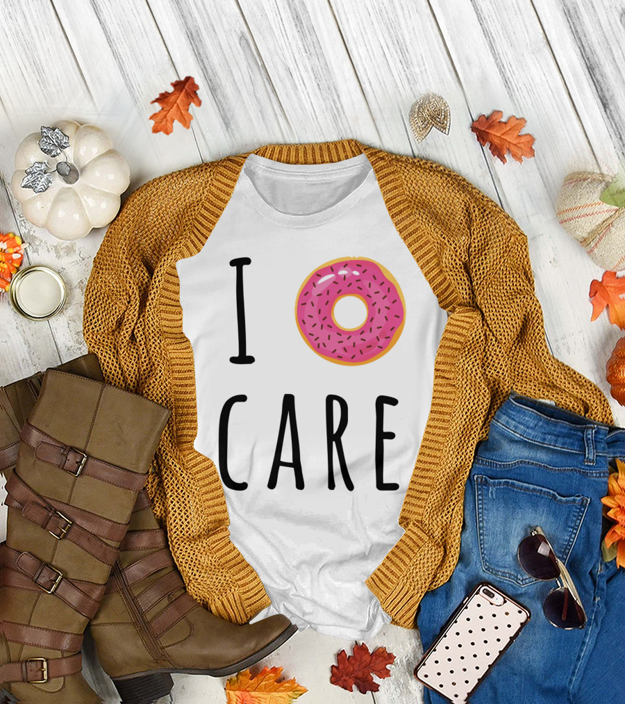 I Donut Care Pink Sprinkled Doughnut T-Shirt