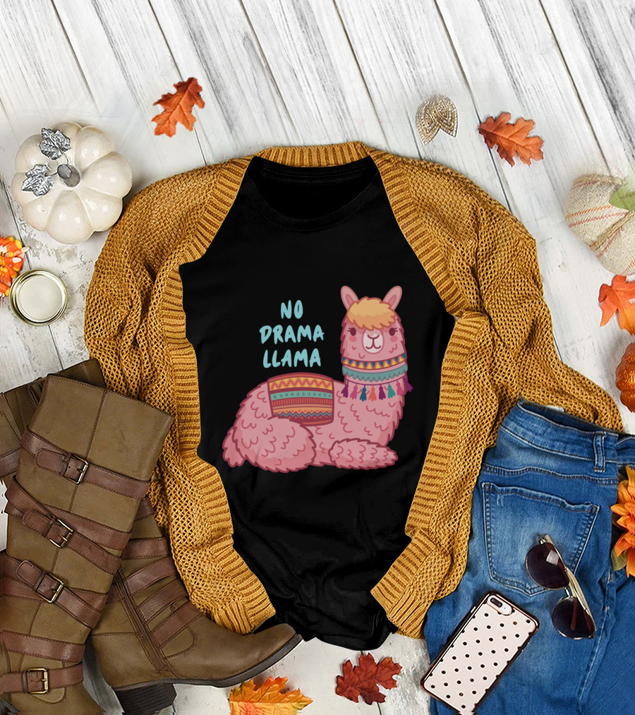 No Drama Llama Funny Llama Lover T-Shirt