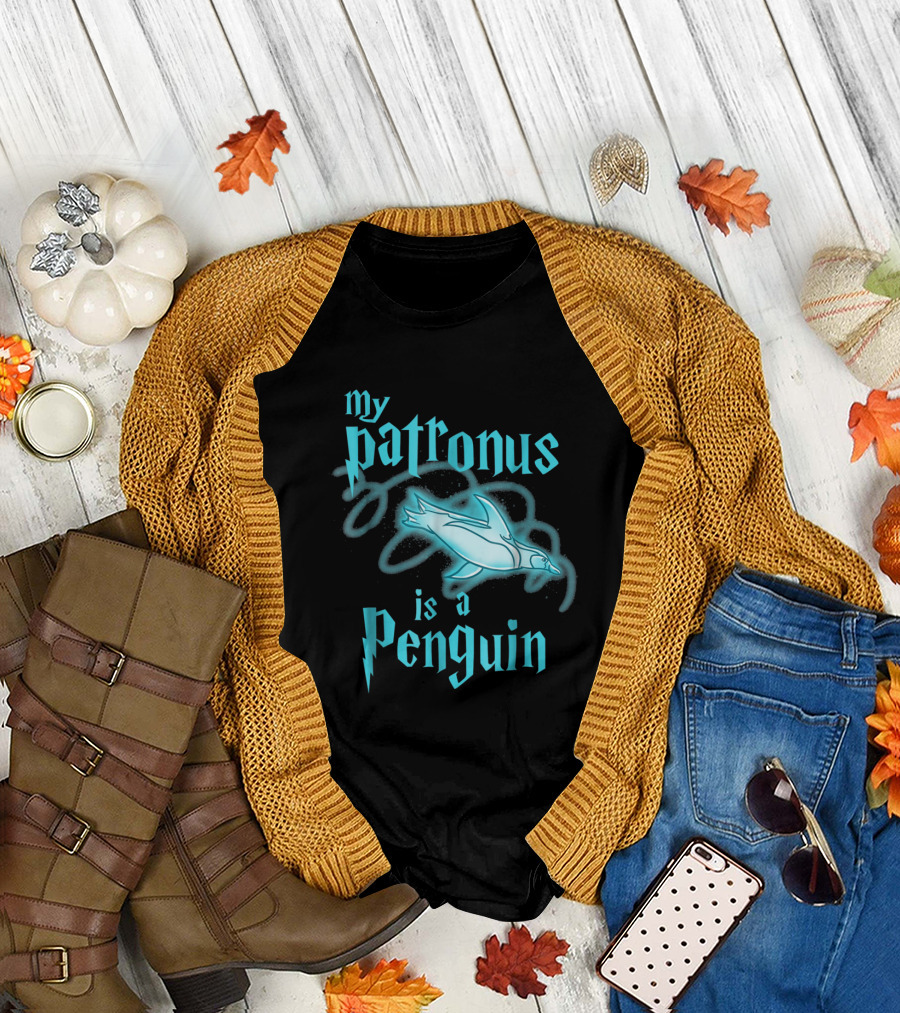 My Patronus Is A Penguin Cute Funny Animal Lover Magic T-Shirt