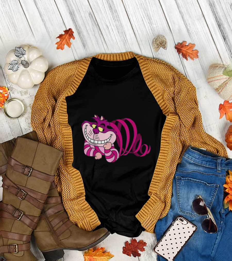 Evil Cheshire Cat We're All Mad Here Cheshire Grin T-Shirt