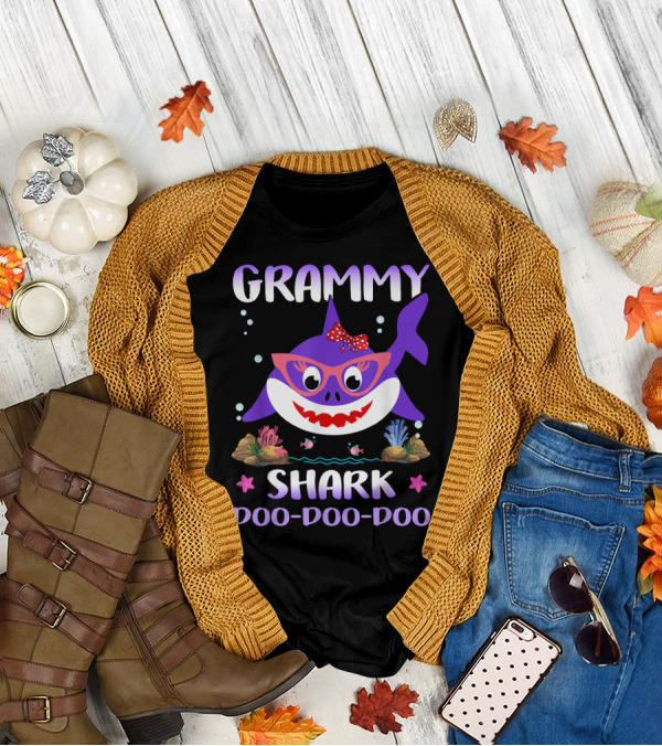 GRAMMY SHARK DOO-DOO-DOO MATCHING FAMILY SHARK T-Shirt
