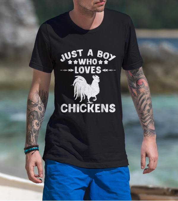 Just A Boy Who Loves Chickens T-Shirt