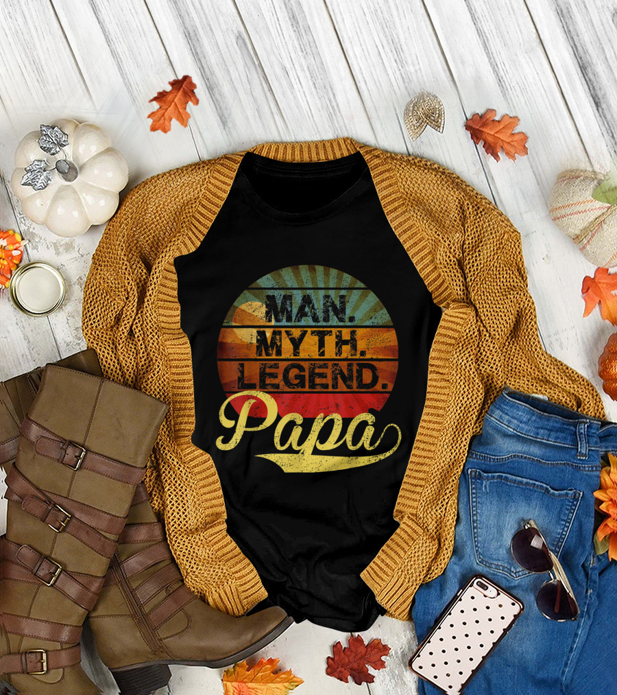 Papa Man Myth Legend for Father Dad Daddy T-Shirt