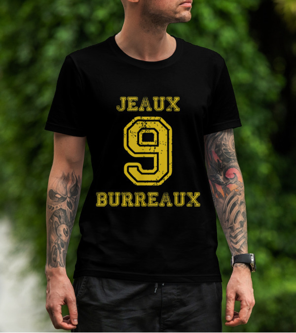 Jeaux Burreaux 9 Louisiana Football Fan Gear T-Shirt