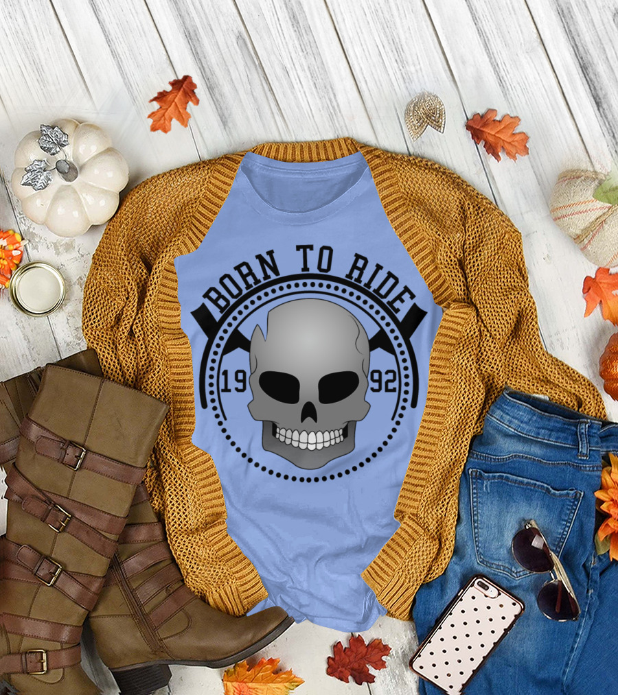 Born to Ride Skull 1992 T-Shirt