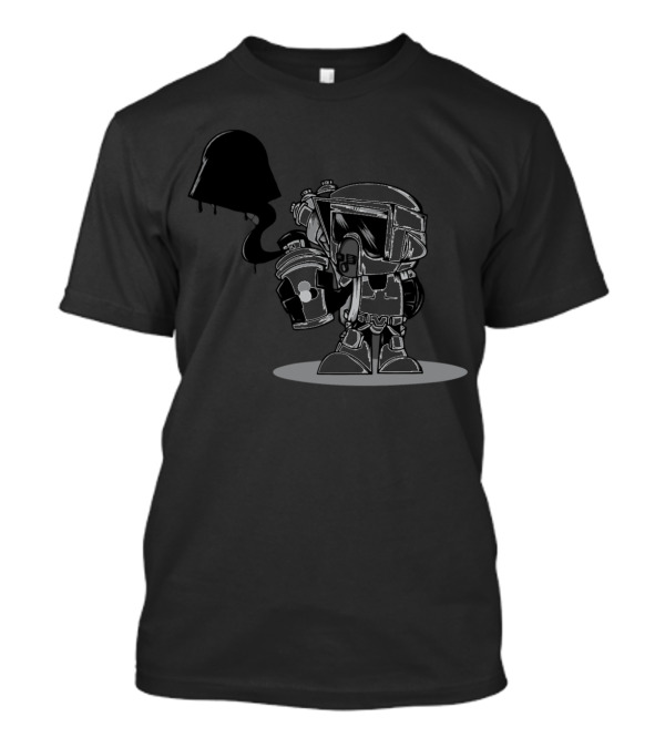 Graffiti Biker Scout Spray Art Trooper Helmet T-Shirt