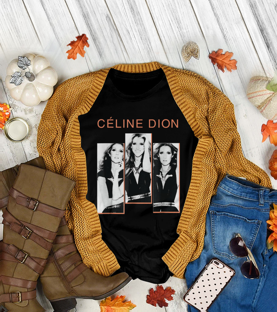 Céline Dion Monochrome Portraits Trio T-Shirt