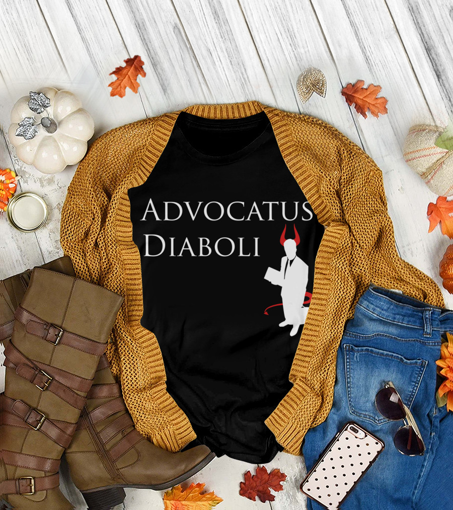 Advocatus Diaboli Devil Silhouette with Horns and Tail T-Shirt