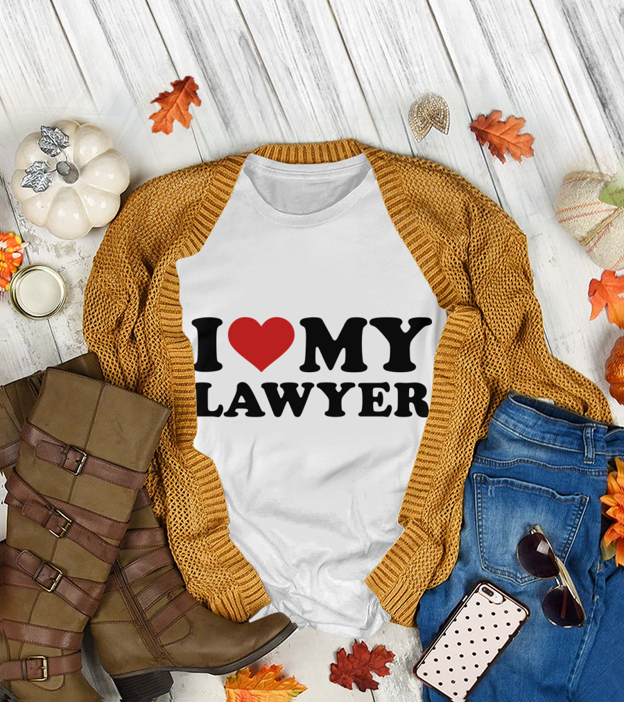 I Love My Lawyer Heart T-Shirt