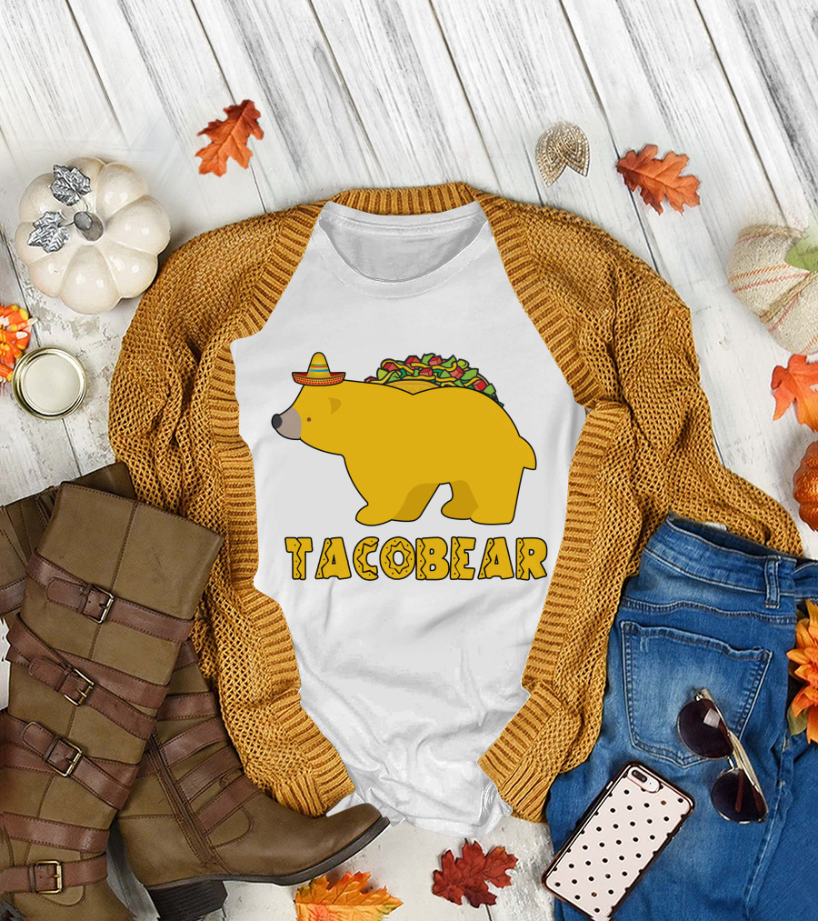 Taco Bear Sombrero Tacobear Tacos Mexican Food T-Shirt