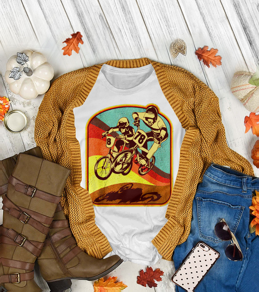 Vintage 80s BMX Rad Racing Motocross 78 8 T-Shirt
