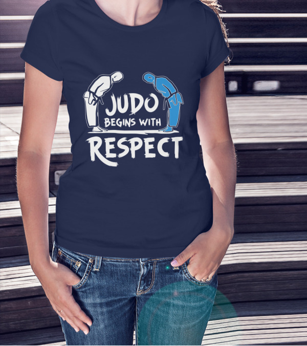 Judo Begins With Respect Bowing Martial Arts Acknowledgment T-Shirt
