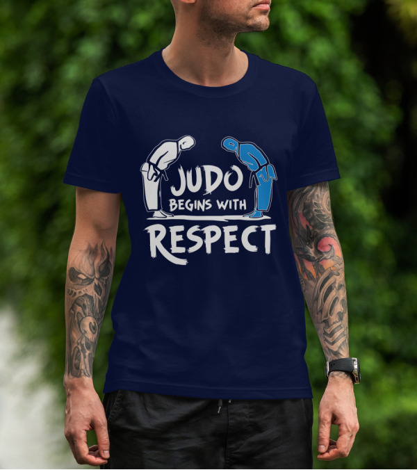 Judo Begins With Respect Bowing Martial Arts Acknowledgment T-Shirt