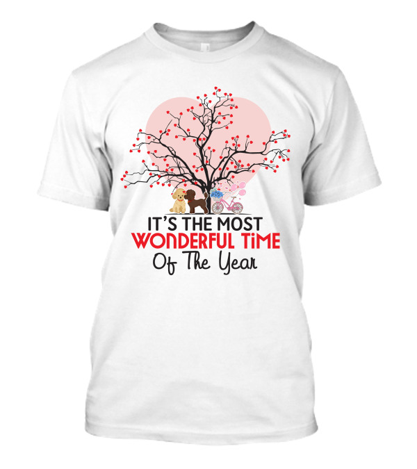 It’s The Most Wonderful Time Of The Year Valentine’s Day Poodle Heart Tree T-Shirt