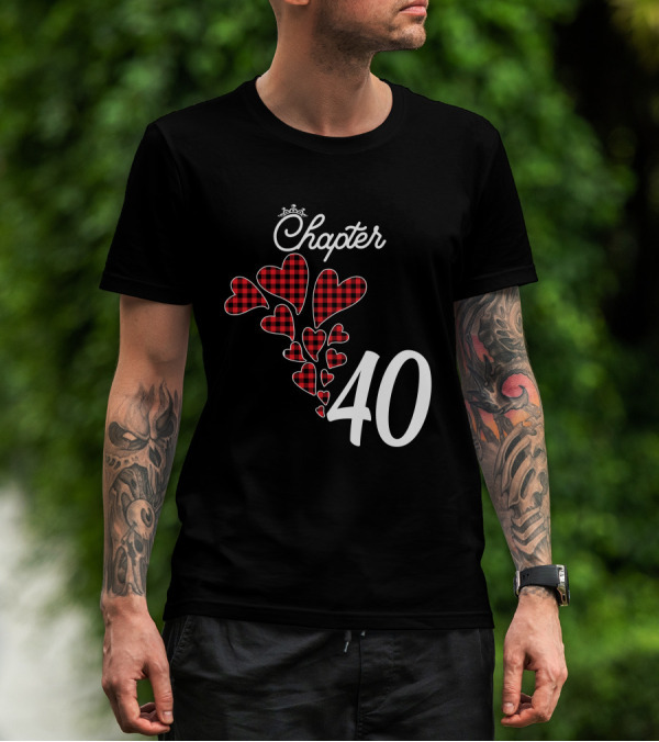Chapter 40 Buffalo Plaid Hearts T-Shirt