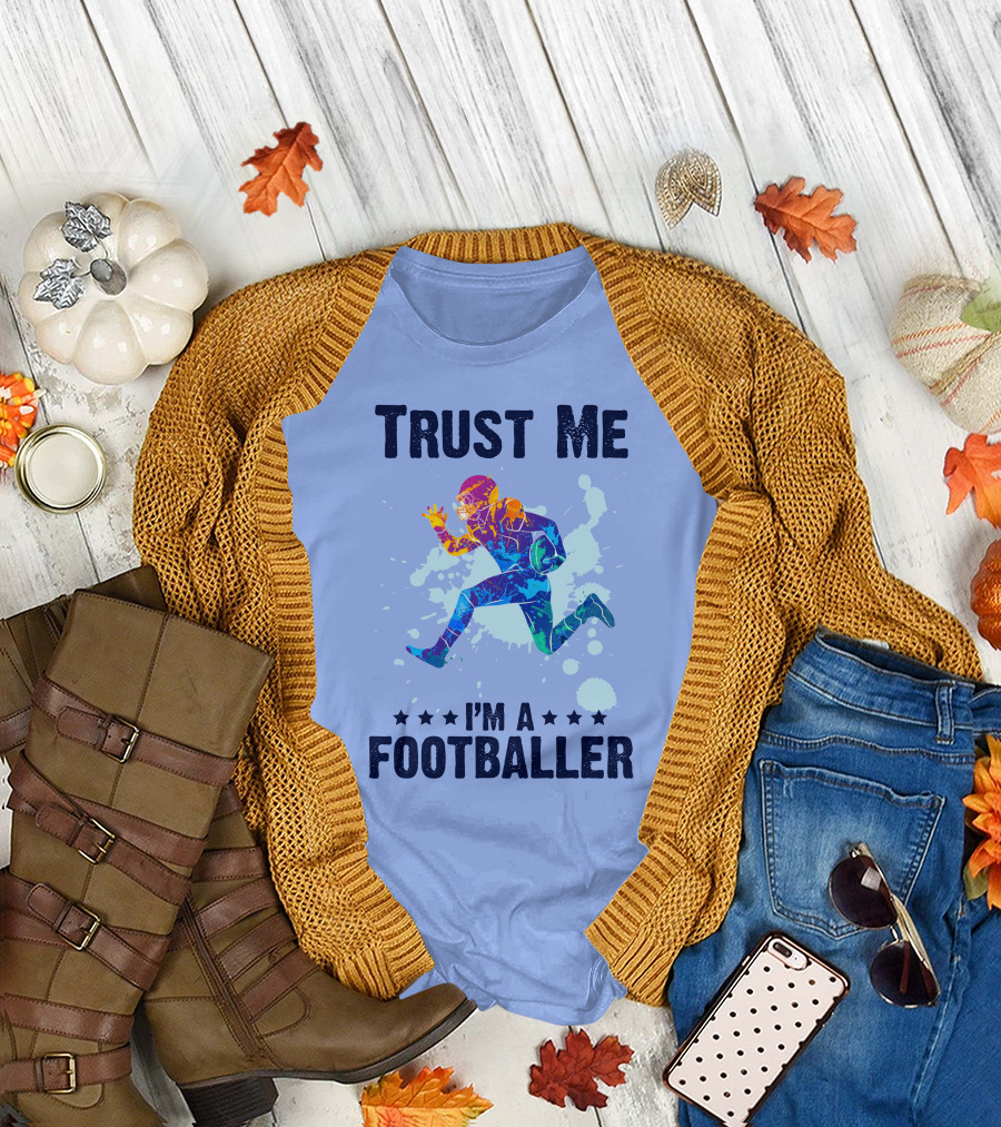 Trust Me I'm A Footballer RD Multicolor Running Player T-Shirt